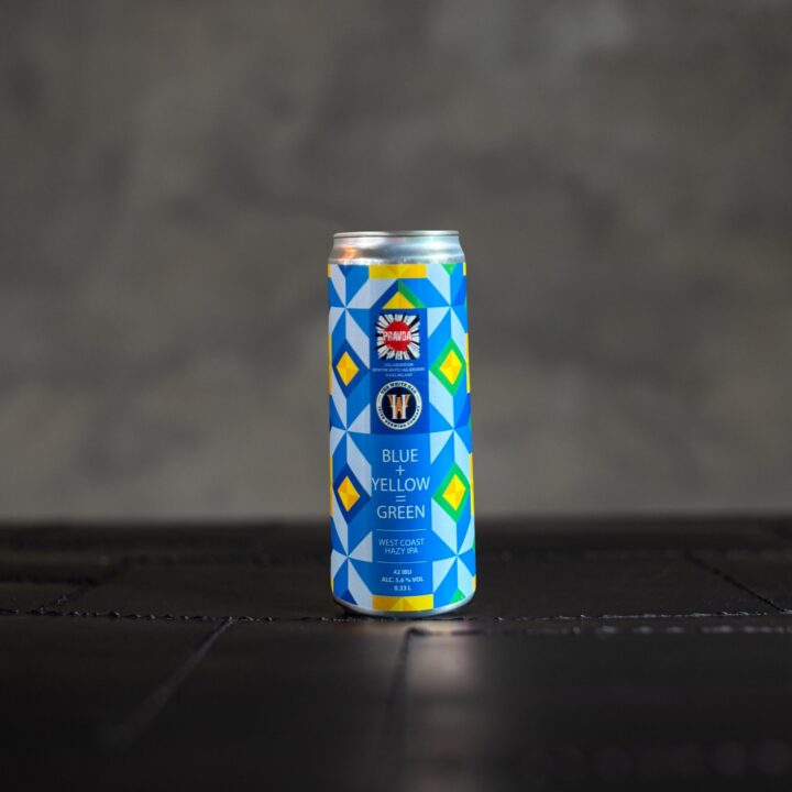 BLUE+YELLOW=GREEN 0,33 WEST COAST HAZY IPA